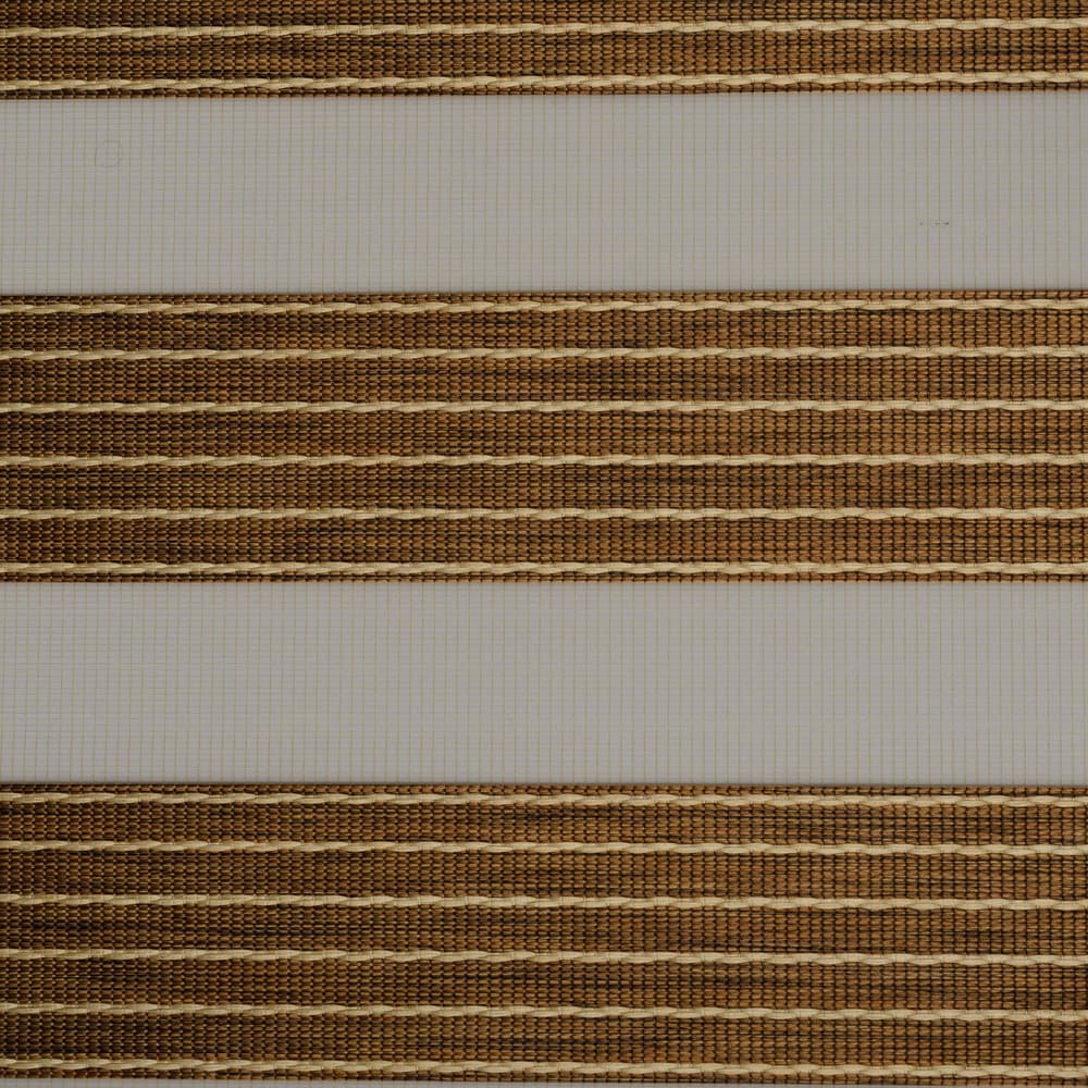 Zebra blind fabric swatch ROPE-LINE-BROWN, Brown, Rope Line collection
