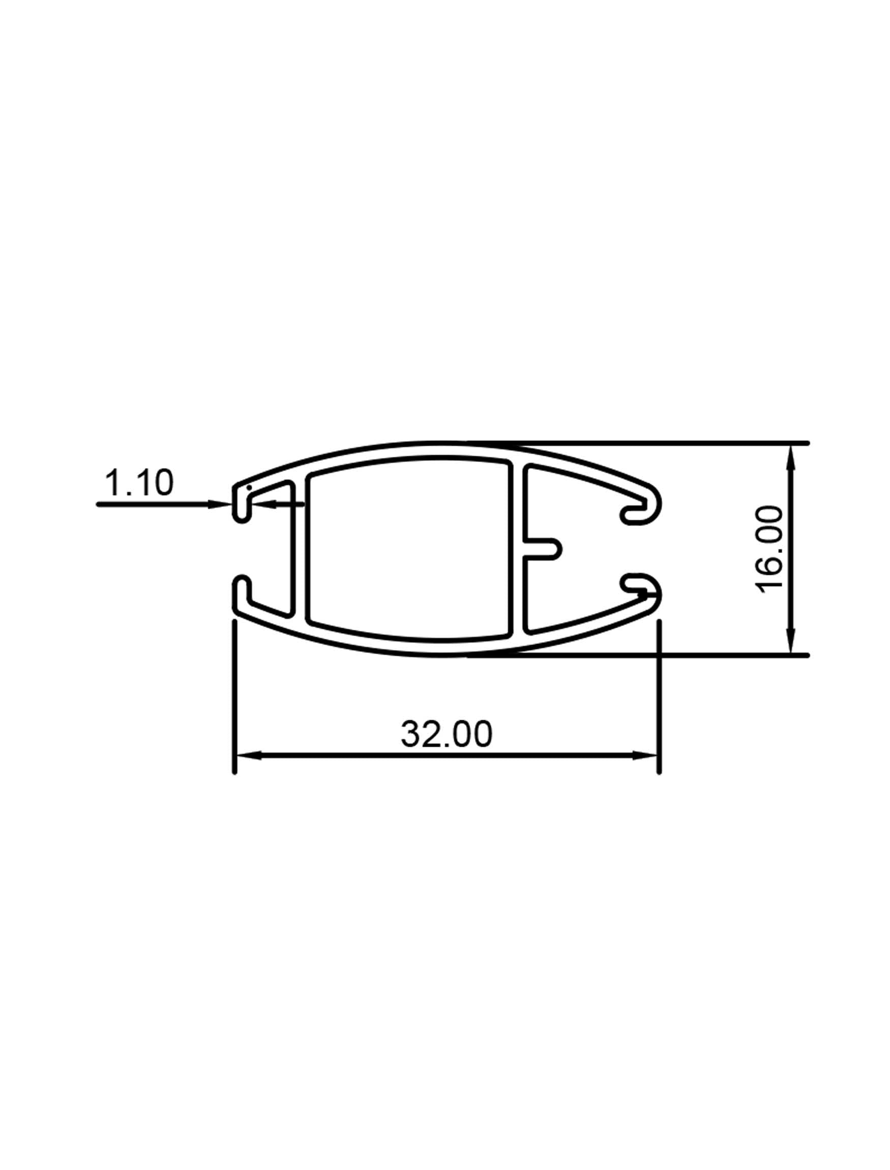 Aluminum Bottom Channel For Roller Blinds