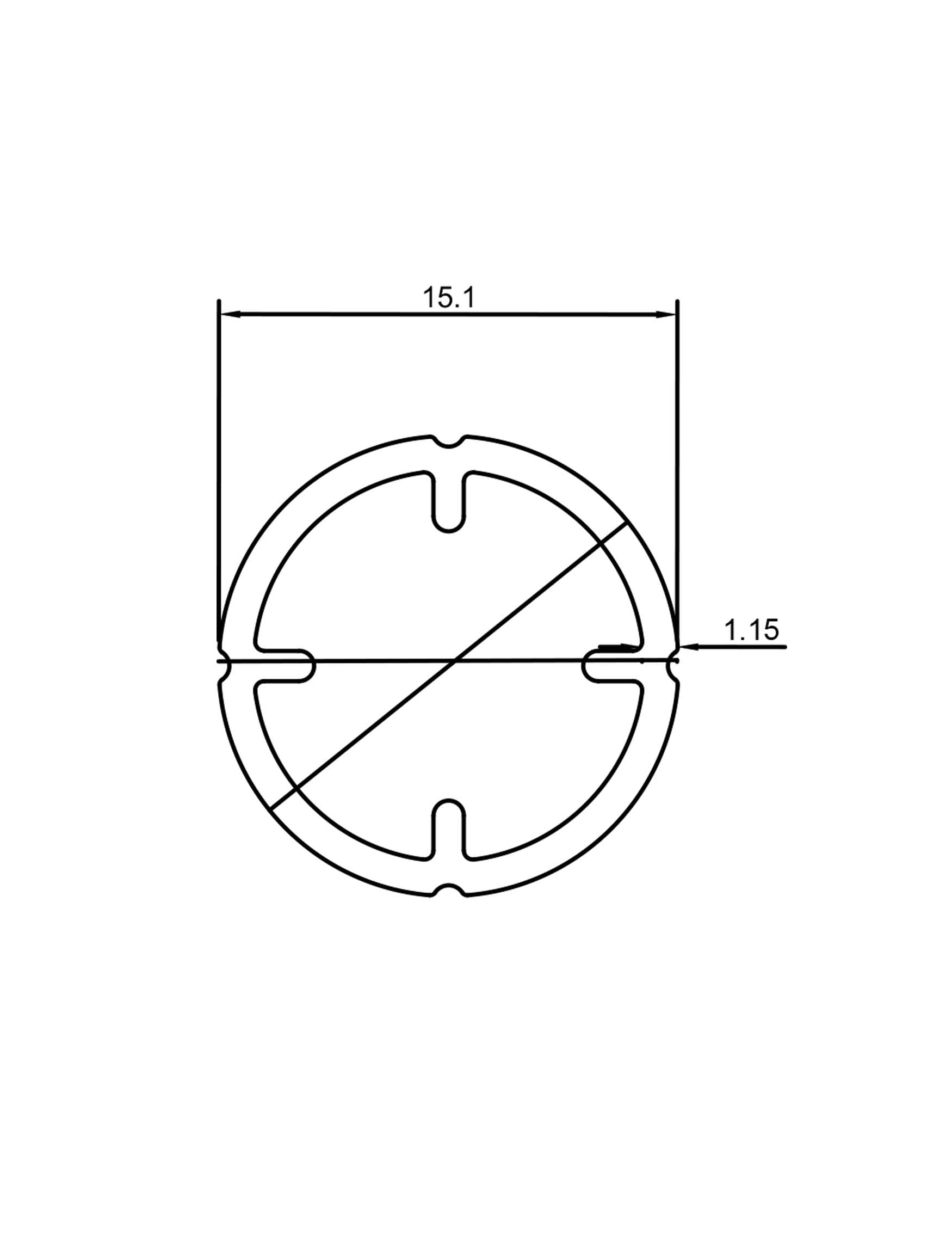Aluminum Bottom Channel Pipe For Zebra Blinds
